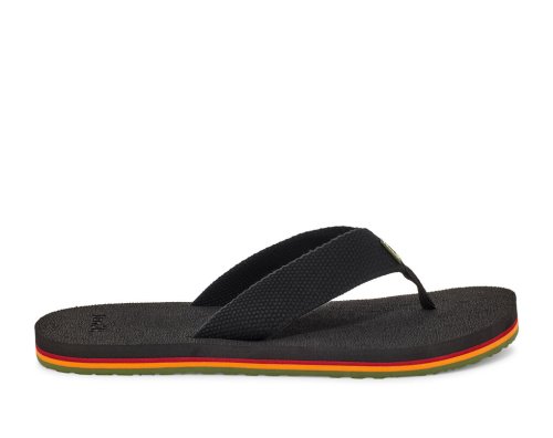 Sanuk Beer Cozy Stacker Webbing - Sanuk Flip Flops Mens Black - Philippines RCPJBG956